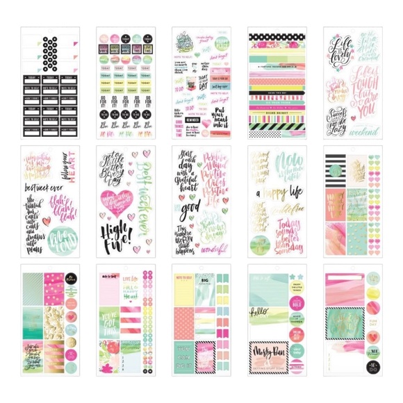 Happy Planner Watercolor Value Pack Stickers 1078 Pieces - Picture 2 of 4